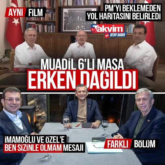 CHPnin muadil 6lı masası erken dağıldı! Mansur Yavaş ön seçime katılmıyor: Özgür Özel ve İmamoğluna Ben sizinle olmam mesajı