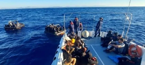 Datça’da 64 göçmen kurtarıldı
