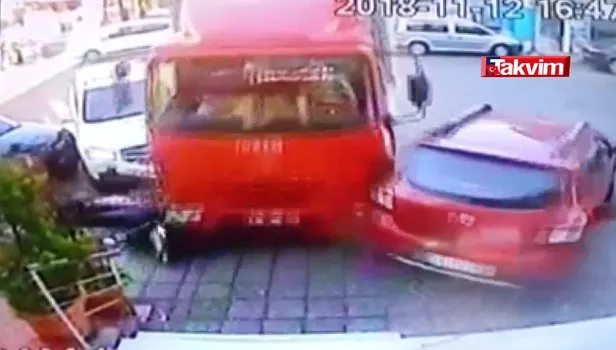 Freni patlayan kamyon dehşeti kamerada