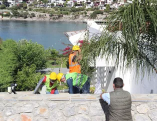 Yılmaz Özdil'in villasındaki kaçak eklentilerin yıkımında 4. gün!