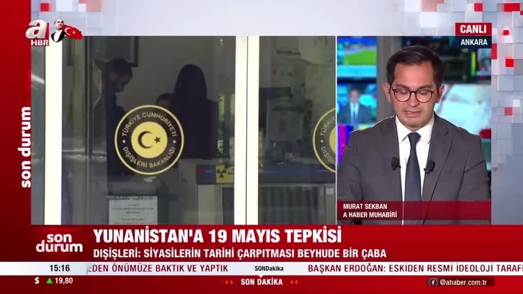 Yunanistan'a 19 Mayıs tepkisi!