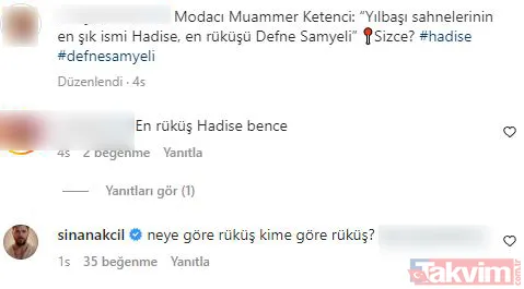 Hadise ile Defne Samyeli kıyaslandı! Hadise’nin eski sevgilisi Sinan Akçıl’dan bomba yorum geldi! Defne ile aşk yaşıyor deniliyordu...