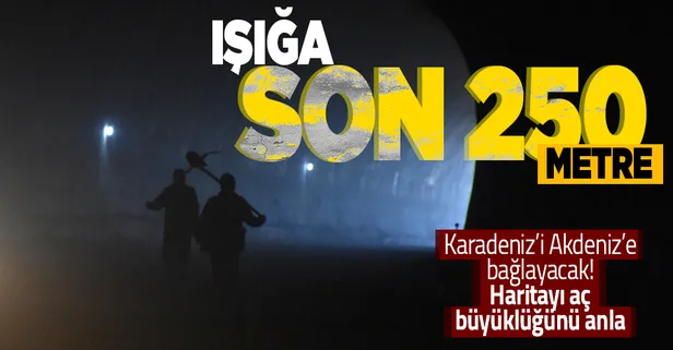 Karadeniz'i Sivas üzerinden Akdeniz'e bağlayacak! Geminbeli Tüneli'nde son 250 metre