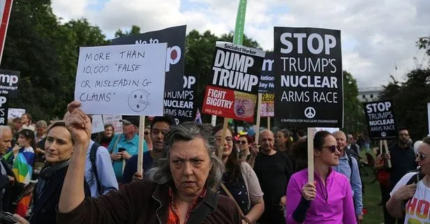 ABD Başkanı Trump Londra’da protesto edildi