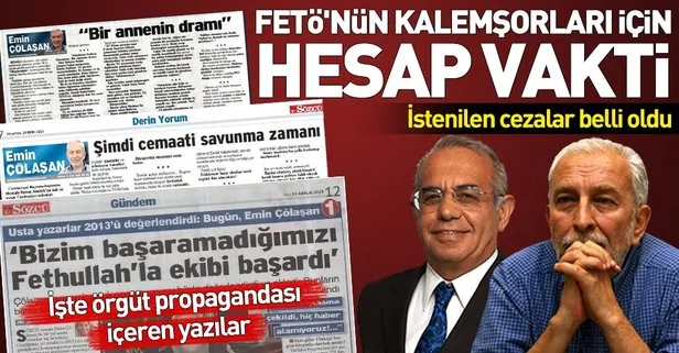 Sözcü yazarlarına hapis istemi!