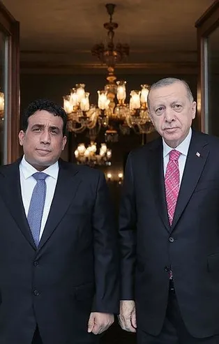 Libya'daki seçim öncesi kritik temas! Başkan Erdoğan Libya Başkanlık Konseyi Başkanı el-Menfi ile görüştü