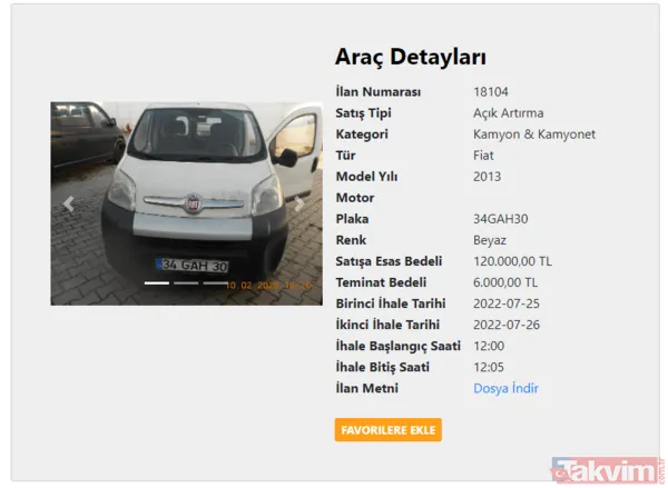 SGK'DAN 10 BİN TL'YE 2004 MODEL FİAT! 100 bin TL'ye Mercedes sahibi olun! SGK 2. el fiyatları şoke etti! Toyota, Fiat, Renault, Citroen... - 9