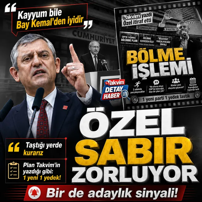 Özgür Özelden bir kez daha yeni parti çıkışı: Sabrın taştığı yerde kurarız! Kemal Kılıçdaroğluna salladı: Kayyum atansa daha iyi