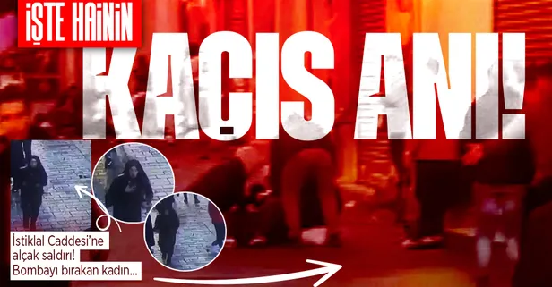 Son dakika: İstiklal Caddesi'ndeki bombalı saldırı yapan kadının kaçış anı kamerada!