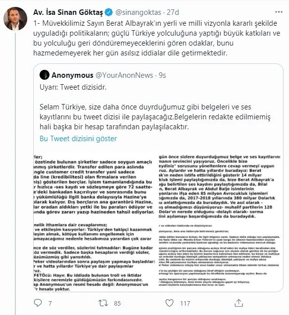 eski-hazine-ve-maliye-bakani-berat-albayrakin-avukati-isa-sinan-goktastan-anonymousun-iftiralarina-yanit-1623442939334.jpg Eski Hazine ve Maliye Bakanı Berat Albayrak'ın avukatı İsa Sinan Göktaş'tan 'Anonymous'un iftiralarına yanıt!-1