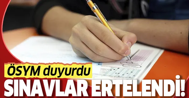 Son dakika: ÖSYM 9 sınavın tarihini erteledi! İişte 2020-MSÜ, YDS, EKPSS, ALES, DİB-MBSTS sınavlarının yeni tarihi