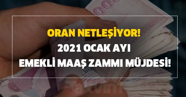 Oran netleşiyor! 2021 Ocak ayı emekli maaş zammı müjdesi!