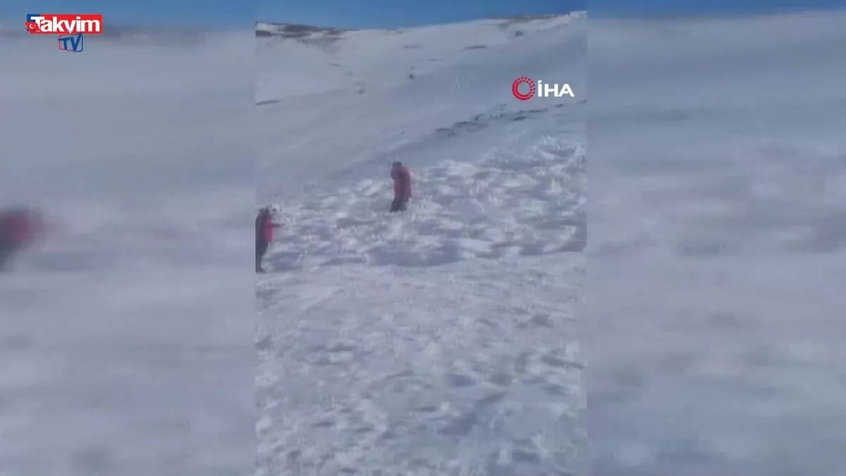 Erciyes'te çığ düştü