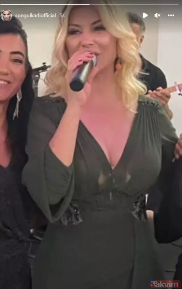 Songül Karlı 'hep bir yerlerin konuşuluyor' diyen oğlunu sallamadı! Bu dekolteyi gören Furkan yine kızacak! Songül Karlı... - 9