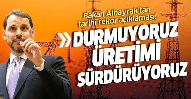 Hazine ve Maliye Bakanı Berat Albayrak’tan elektrik üretimi açıklaması