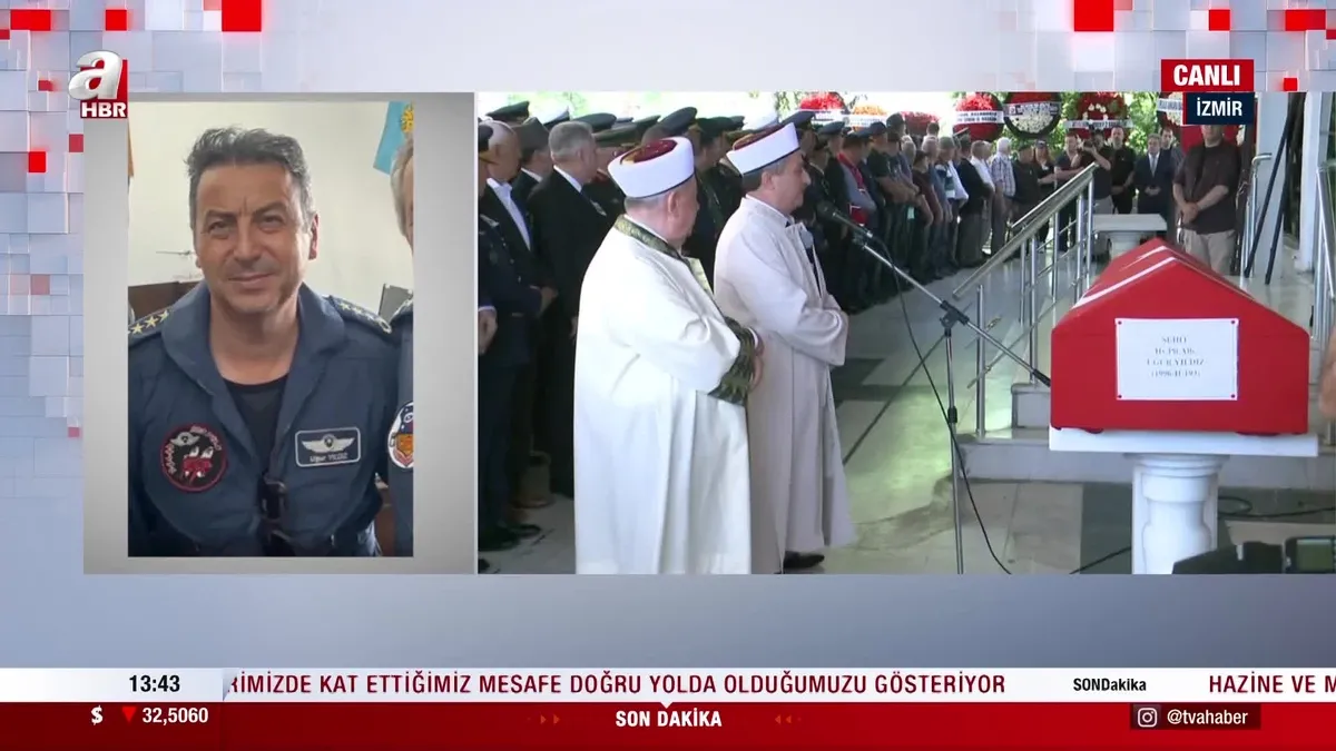 Şehit pilot Uğur Yıldız'a veda!
