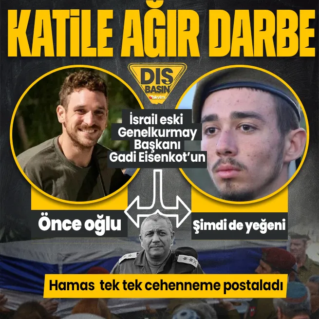 Hamas İsrail eski Genelkurmay Başkanı Gadi Eisenkotun önce oğlunu şimdi de yeğeni Maor Coheni etkisiz hale getirdi