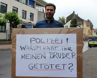 Alman polisinin öldürdüğü Türk için eylem