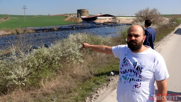 Edirne'de çevre katliamı! Tonlarca fuel oil 30 dekar alana ve dere yatağına yayıldı - 3
