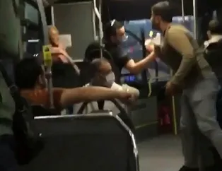 Metrobüste iğrenç olay! Yüzüne tükürüp...