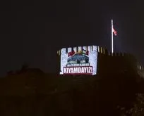 Ankara Kalesi Filistin’e destek için ışıklandırıldı