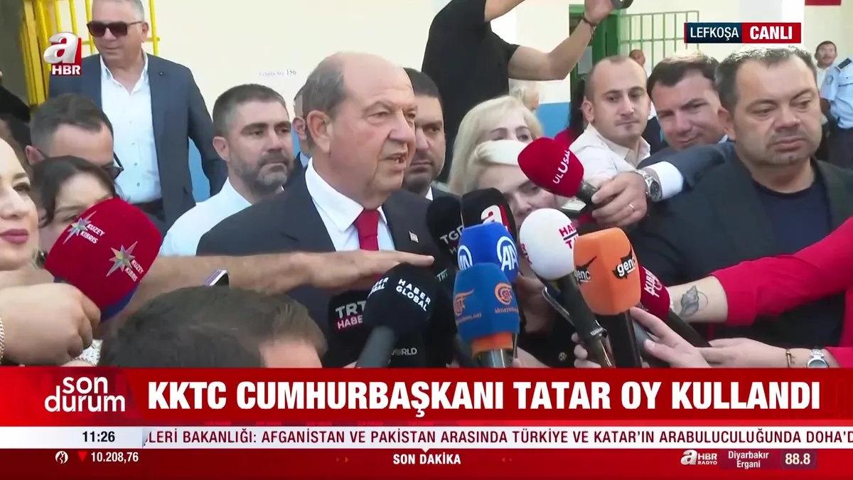 KKTC Cumhurbaşkanı Ersin Tatar oyunu kullandı