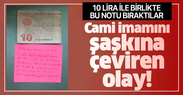 Kırıkkale’de cami imamını şaşkına çeviren not