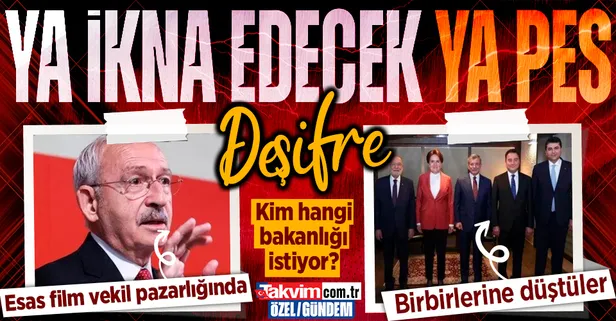 Kılıçdaroğlu CHP'lileri ikna edemezse aday masa dışından! 6'lıda CB yardımcılığı, bakanlık ve vekil dağılımı savaşı