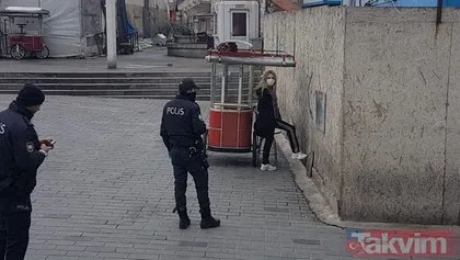 İstanbul’da hareketli anlar! Koronavirüs karantinasından kaçan kadın Taksim’de yakalandı