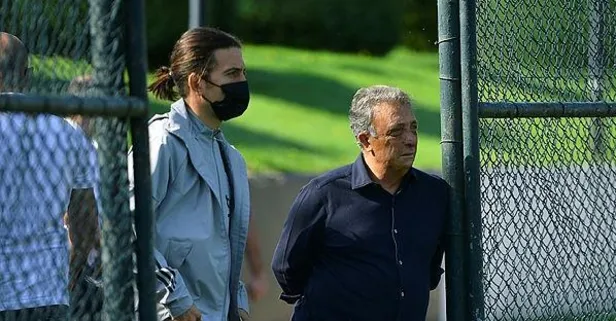 Beşiktaş'ta Başkan Ahmet Nur Çebi sahaya indi