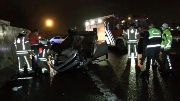 SON DAKİKA: Gece yarısı alkollü sürücü dehşeti! Kullandığı otomobil takla attı: 3'ü çocuk 4 yaralı-4