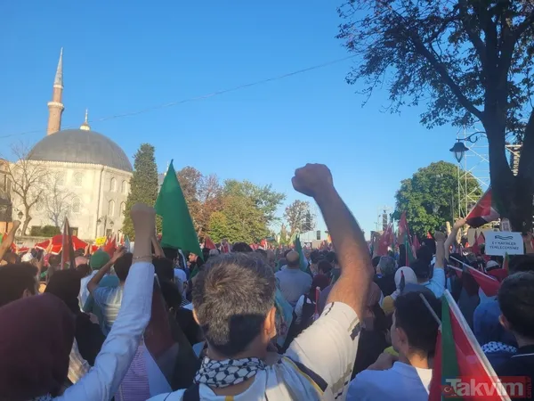 Takvim.com.tr, Ayasofya'da! Binlerce kişi Filistin için meydanlara akın etti | İşte o anlar... - 43