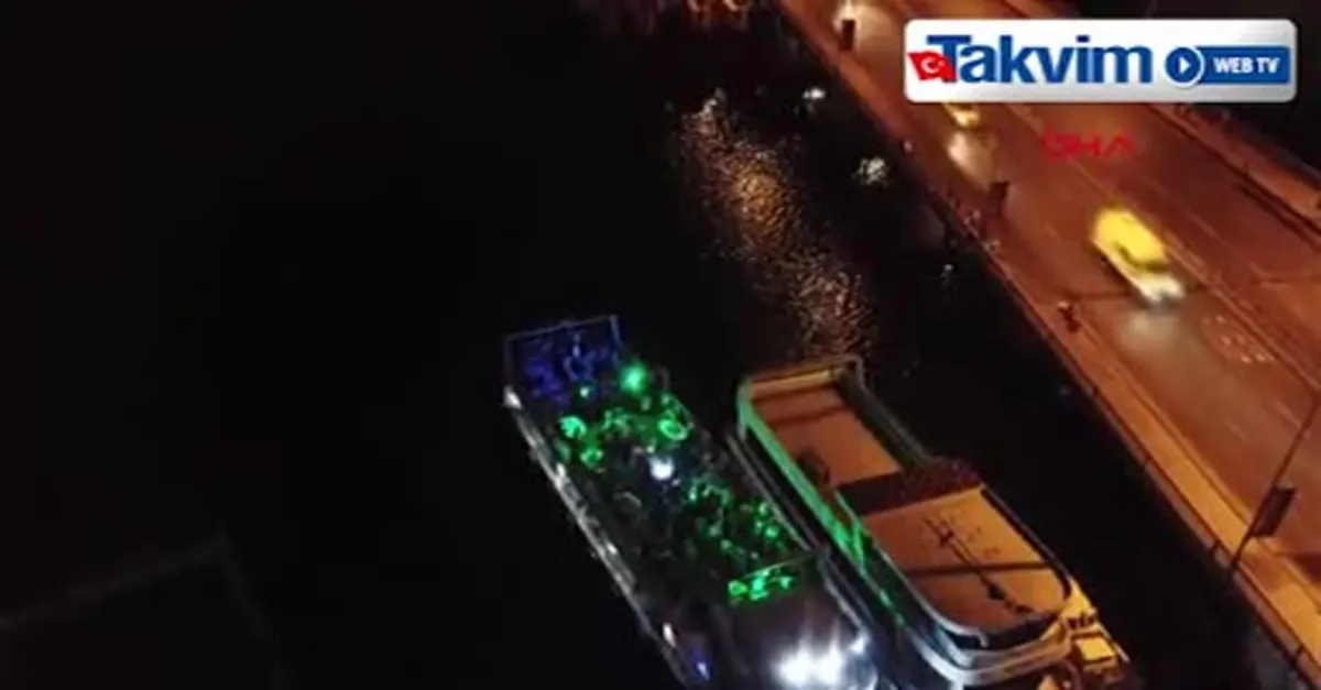 İstanbul'da skandal görüntüler: Kovid-19'a aldırmadan Haliç'te yat partisi düzenlediler
