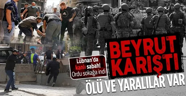 Beyrut’ta hareketli anlar! Göstericilere ateş açıldı