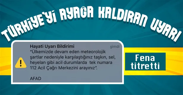 AFAD sel, heyelan uyarısı nedir? Iphone AFAD uyarı mesajı son dakika ne anlama geliyor? AFAD uyarı mesajı nedir? ACİL durum...
