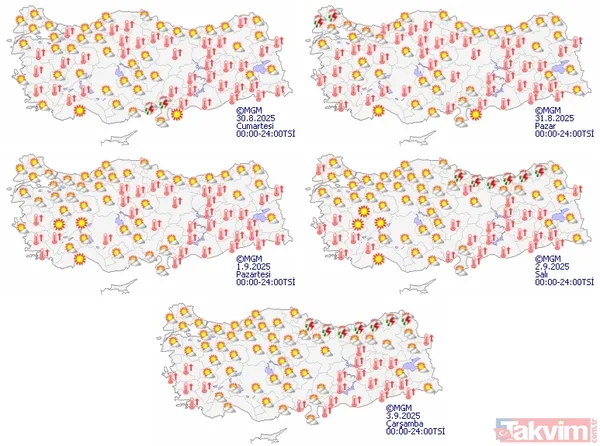 Hafta sonu hava nasıl olacak? 30 Ağustos MGM il il açıkladı: İstanbul ve o illere sıcak hava dalgası geliyor! Pazar gününe dikkat - 5