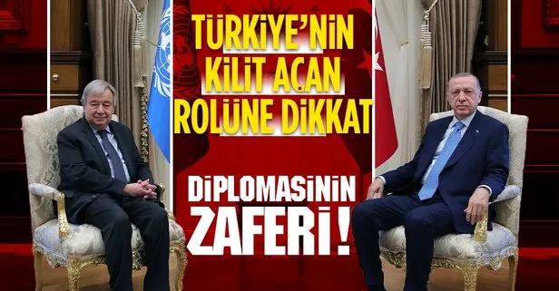 Diplomasinin zaferi! Guterres’ten Türkiye’nin öncülüğünde imzalanan tahıl koridoru anlaşmasına ilişkin açıklama
