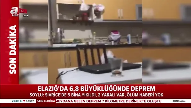 Son dakika: Elazığ'da 6,8'lik deprem anı! Saniye saniye görüntülendi