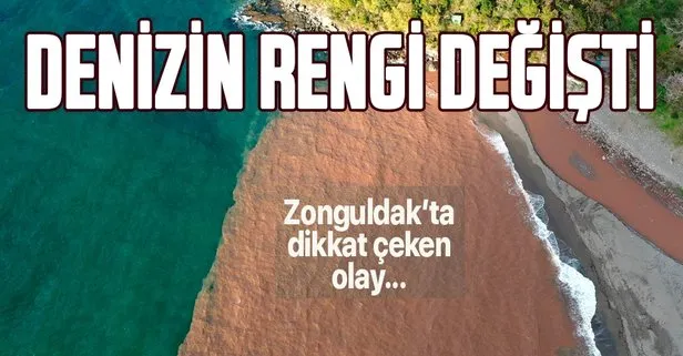 Zonguldak’ta dikkat çeken olay... Denizin rengi değişti