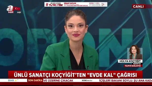 Ünlü sanatçı Hülya Koçyiğit'ten 'Evde Kal' çağrısı
