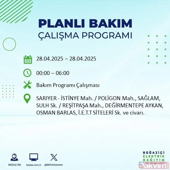 Fotoğraflar: Bedaş ( X )