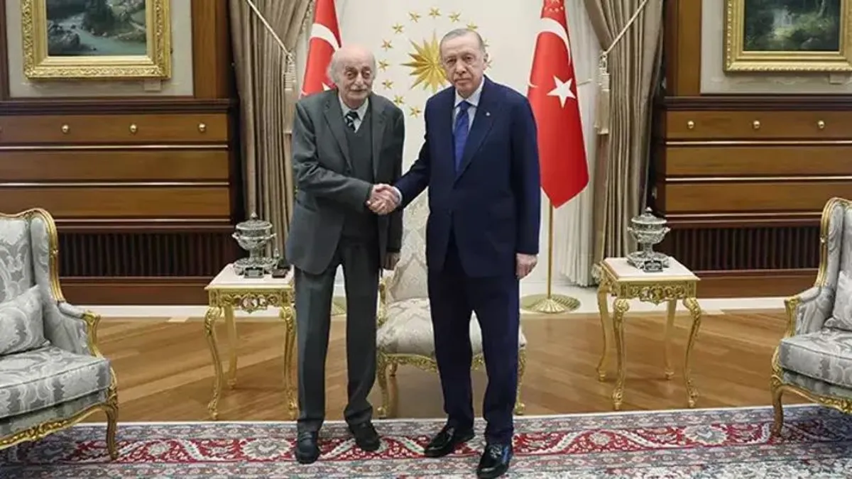 Başkan Erdoğan Lübnan'daki Dürzi Lider Velid Canbolat'ı kabul etti!