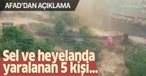 AFAD'dan, Rize'deki sele ilişkin açıklama