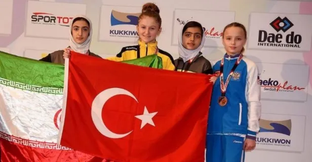 Tekvandocu Selen Gündüz'ün herkesi gururlandıran bayrak hareketi