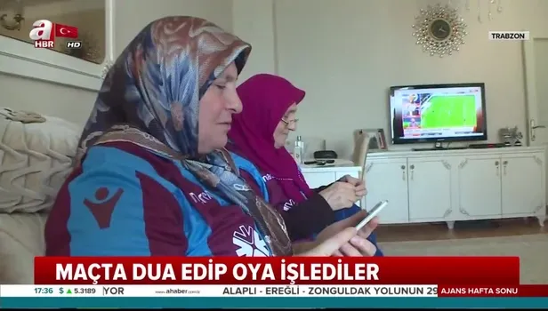 Maçta dua edip oya işlediler