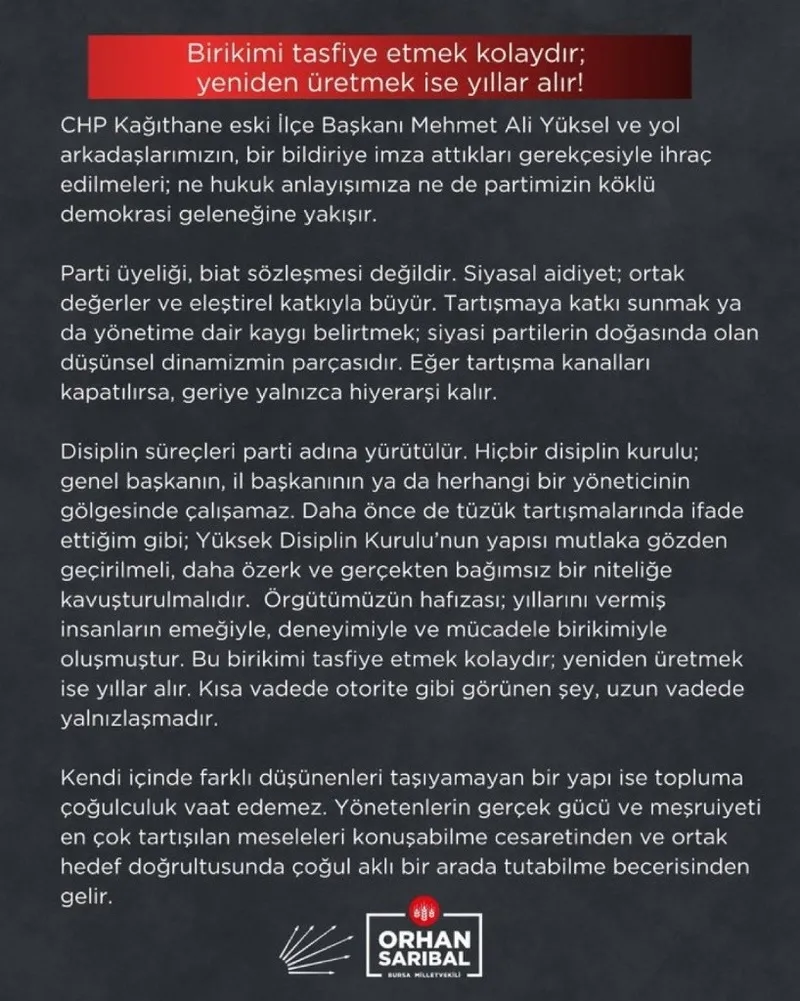 CHP arınmıyor azalıyor! İmamoğlu'nun YDK'sı giyotin gibi bölüyor | Sadık vekiller bayrak açtı: "Silivri CHP'nin kodlarını bozuyor"-5