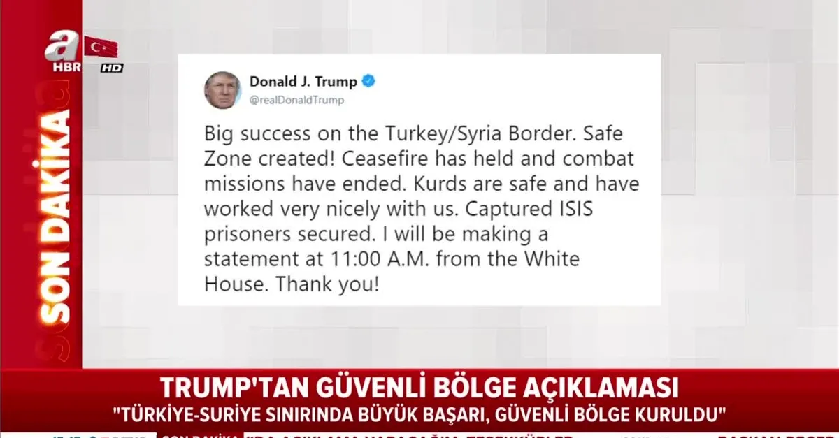 ABD Başkanı Donald Trump'tan güvenli bölge açıklaması |Video