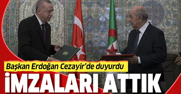Başkan Erdoğan'dan Cezayir'de önemli açıklamalar
