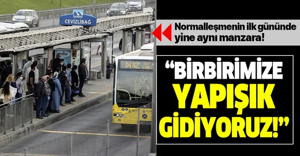 Metrobüsler normalleşmenin ilk gününde de yoğun! Vatandaş duruma isyan etti!