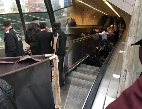 Maslak metrosunda yürüyen merdiven çöktü!-2